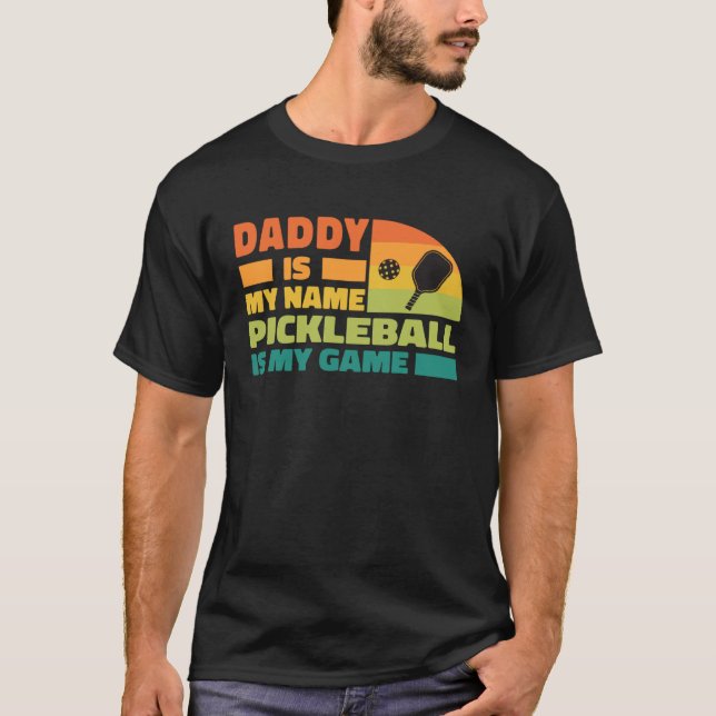 Camiseta Pickleball Dad Paddle Retro Sunset Paddlebal (Anverso)
