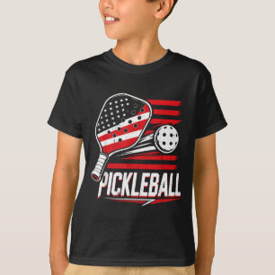 Camiseta Pickleball de mujeres 4 de julio bandera americana