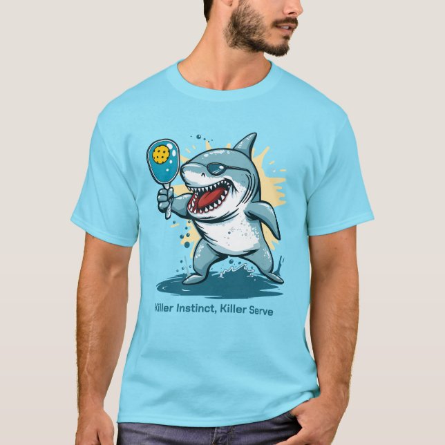 Camiseta Pickleball de peces grandes divertidos (Anverso)