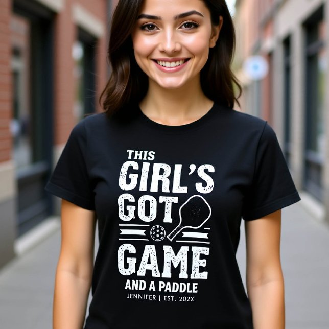 Camiseta Pickleball Divertido diciendo regalo Chica persona (pickleball gift personalized funny shirt women typography birthday christmas club mom friend)