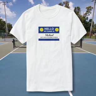 Camiseta Pickleball divertido mi nombre se envicia a