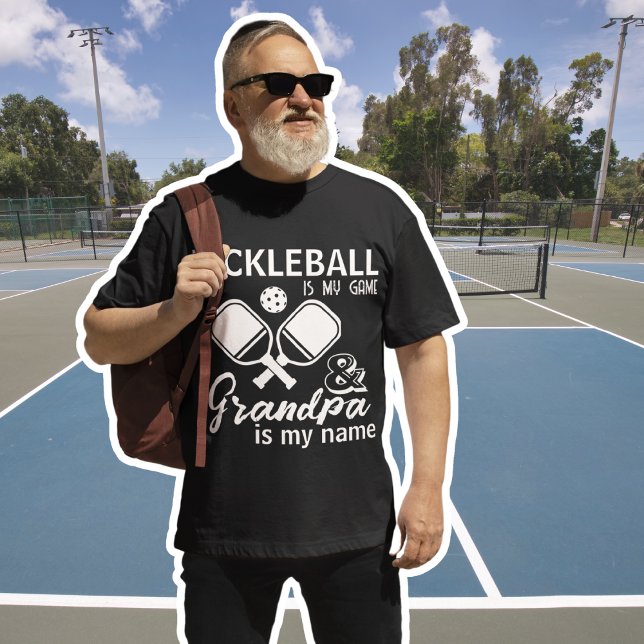 Camiseta Pickleball Es Mi Juego Abuelo Es Mi Nombre Negro (Subido por el creador)