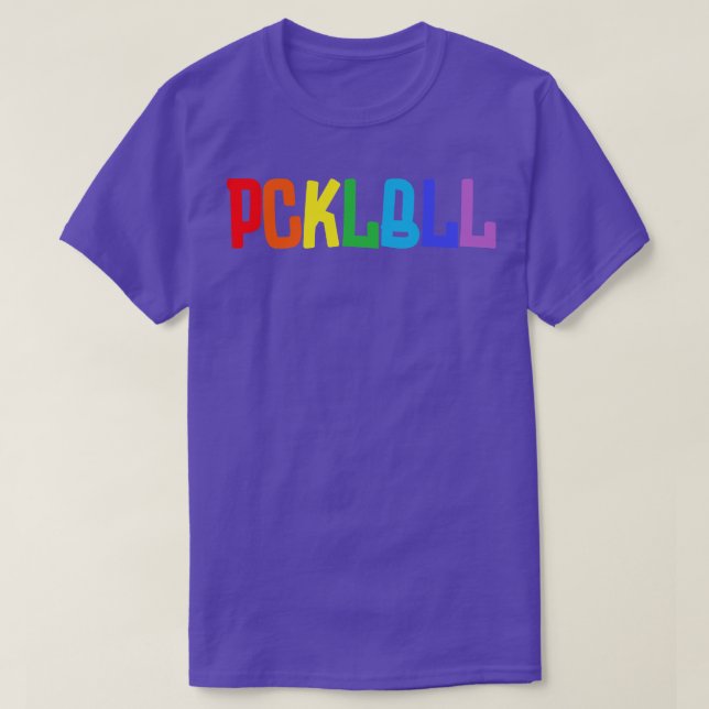 Camiseta Pickleball Gear Consonantes Arcoiris 2 (Diseño del anverso)