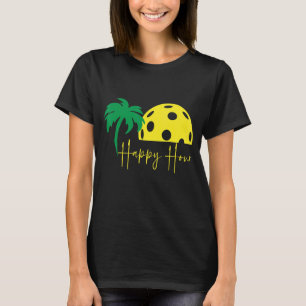 Camiseta Pickleball HAPPY HOUR Enorme Árbol de palmas de so