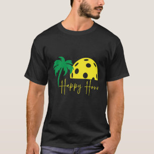 Camiseta Pickleball HAPPY HOUR Enorme Árbol de palmas de so