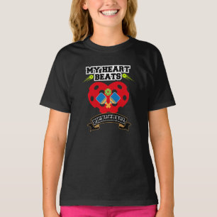 Camiseta Pickleball Heart Paddle Ball Passion Sport Love