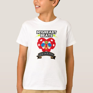Camiseta Pickleball Heart Paddle Ball Passion Sport Love