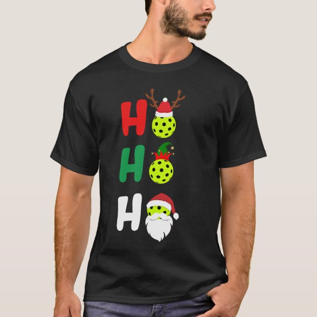 Camiseta Pickleball Ho Ho Ho Ho - Navidades Pickleball (Anverso)