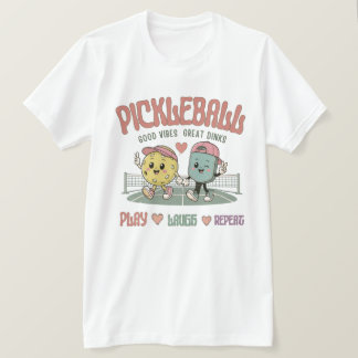Camiseta Pickleball Juega Ríe Repite | Pickle Kawaii Adorab