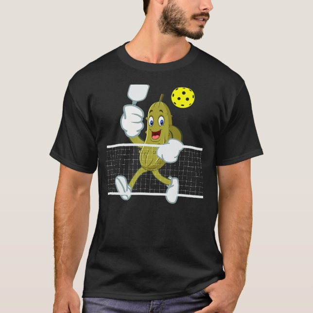 Camiseta PICKLEBALL Jugando Pickleball BIG DILL Team Pickle (Anverso)