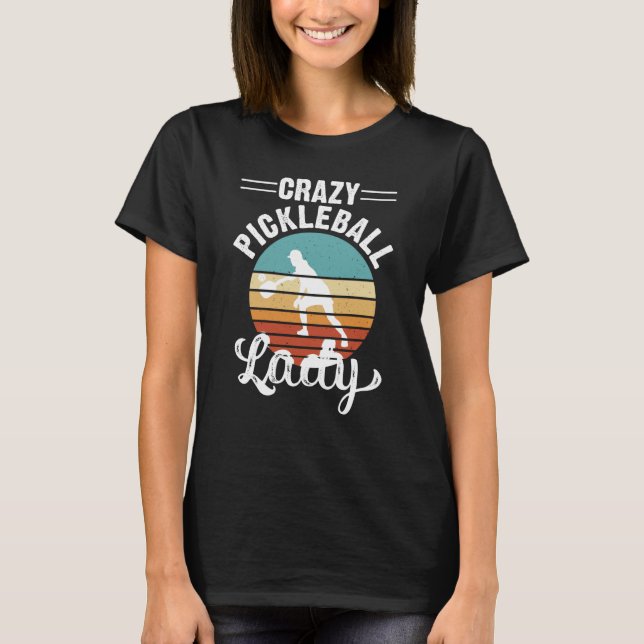 Camiseta Pickleball Lady Player Retro Vintage (Anverso)
