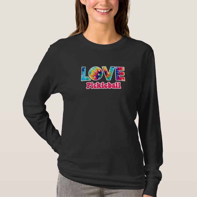 Camiseta Pickleball Love  Pickleballer  For Players Tie Dye (Anverso)