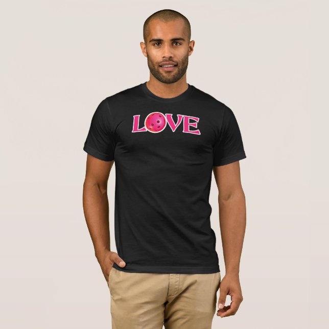 Camiseta Pickleball Love Pink Pickleball Valentine (Anverso completo)
