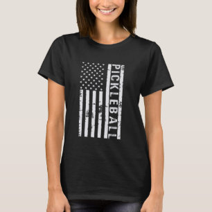 Camiseta Pickleball Lover Bandera Estadounidense Pickle Ba
