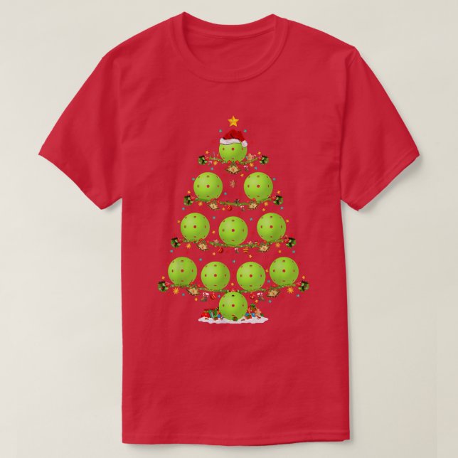 Camiseta Pickleball Lover Encender Santa Pickleball Christi (Diseño del anverso)
