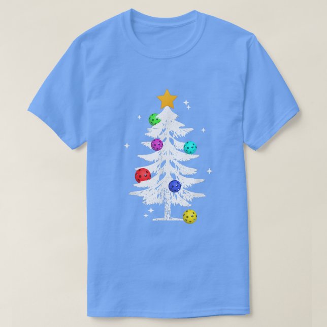 Camiseta Pickleball Lovers Holidays Christmas Tree Clever C (Diseño del anverso)