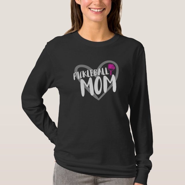 Camiseta Pickleball Mom Heart (Anverso)