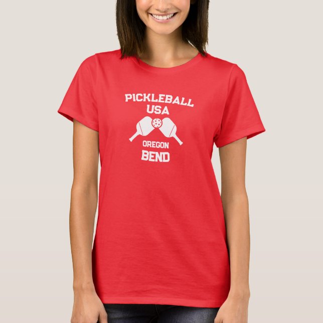 Camiseta Pickleball Paddle & Ball Bend Oregon USA Personali (Anverso)