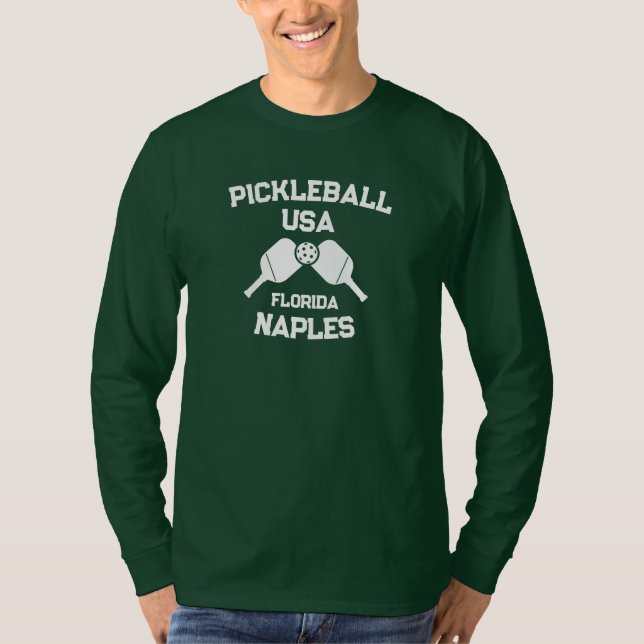 Camiseta Pickleball Paddle Ball Nápoles Florida Personaliza (Anverso)