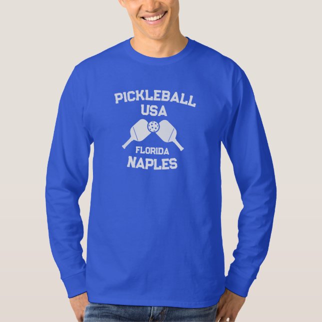 Camiseta Pickleball Paddle Ball Nápoles Florida Personaliza (Anverso)