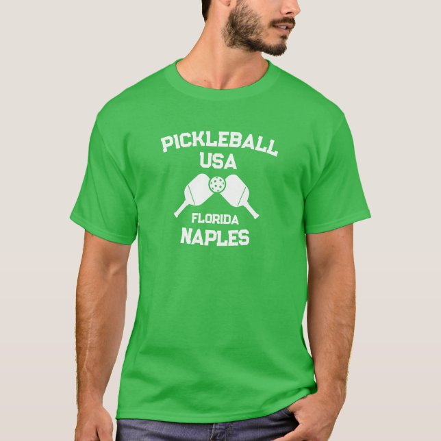 Camiseta Pickleball Paddle Ball Nápoles Florida Personaliza (Anverso)