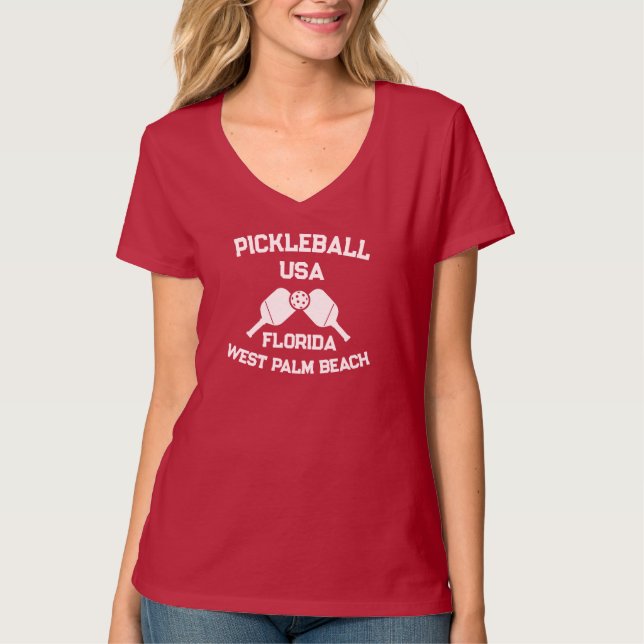 Camiseta Pickleball Paddle Ball West Palm Beach Estados Uni (Anverso)