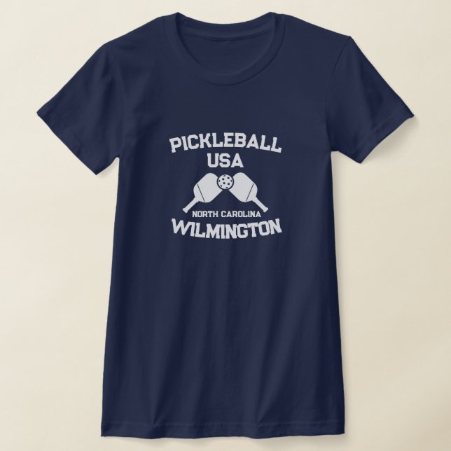Camiseta Pickleball Paddle Ball Wilmington NC Personalizado (Distribución)