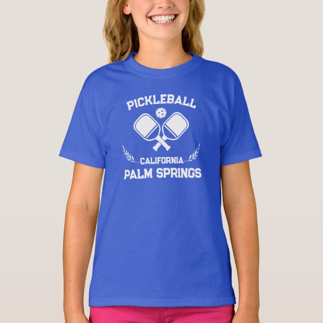 Camiseta Pickleball Paddle Palm Springs Personalizado de Ca (Anverso)