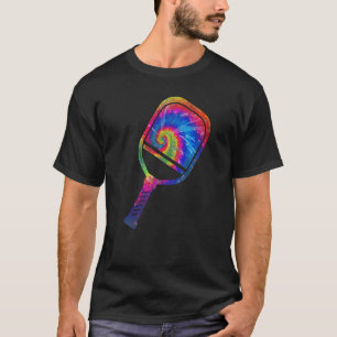 Camiseta Pickleball Paddle Tie Dye Retro 80s 90s