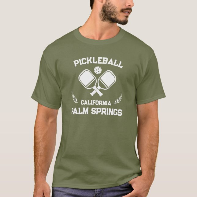 Camiseta Pickleball Palm Springs California Personalizado d (Anverso)