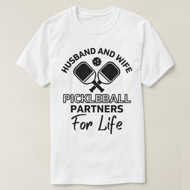 Camiseta Pickleball Partners for Life graciosa para el mari (Diseño del anverso)
