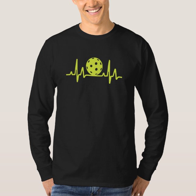 Camiseta Pickleball Player Heartbeat Men Women Pickleball (Anverso)
