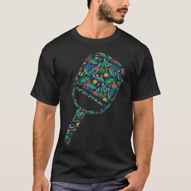 Camiseta Pickleball Player Pickleball Paddle Tropical (Anverso)