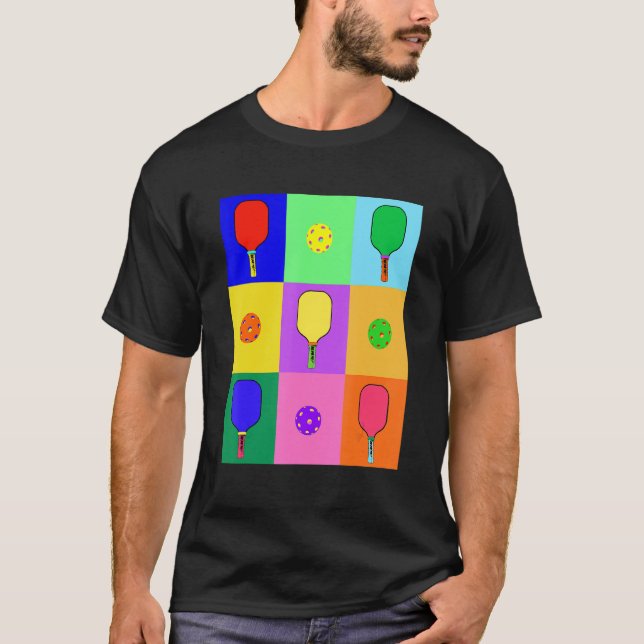 Camiseta Pickleball Pop Art (Anverso)