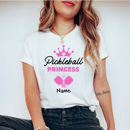 Camiseta Pickleball Princesa Rosa Personalizada