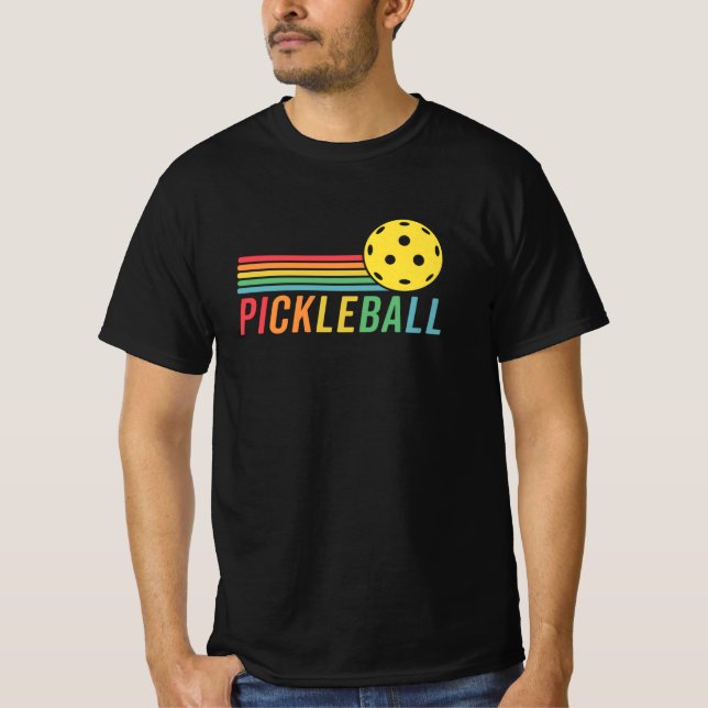 Camiseta Pickleball Retro Sunset Sport Game Pickle Ball (Anverso)