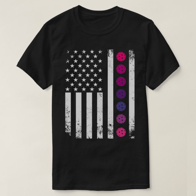 Camiseta Pickleball rosado en Estados Unidos (Diseño del anverso)