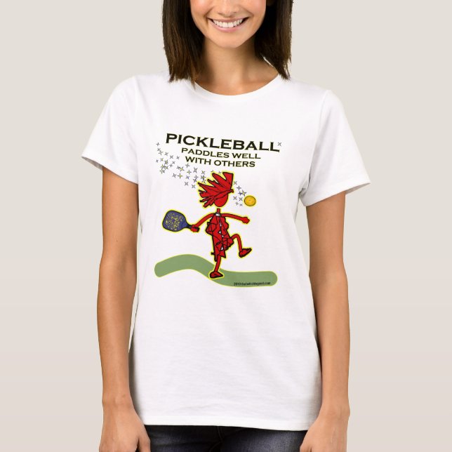 Camiseta Pickleball se bate bien con otros (Anverso)