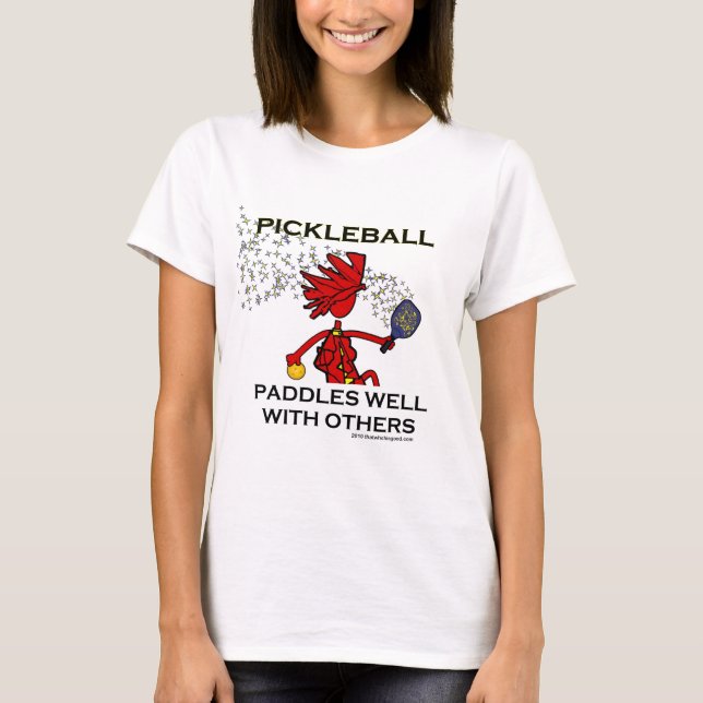 Camiseta Pickleball se bate bien con otros (Anverso)