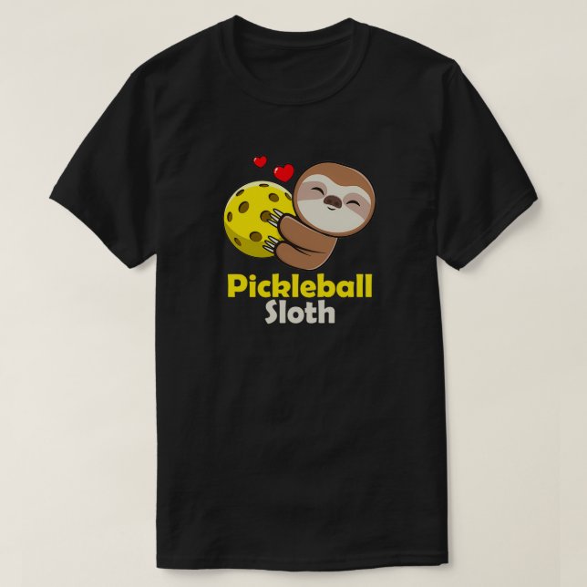Camiseta Pickleball Sloth Animal Lover Paddleball Sports Mo (Diseño del anverso)