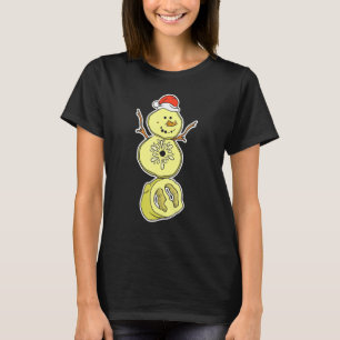 Camiseta Pickleball Snowman Deportista Paddle Racquet B