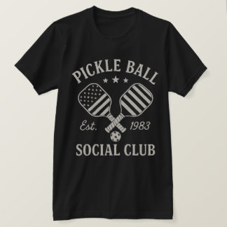 Camiseta Pickleball Social Club Retro Vintage Sports Fan