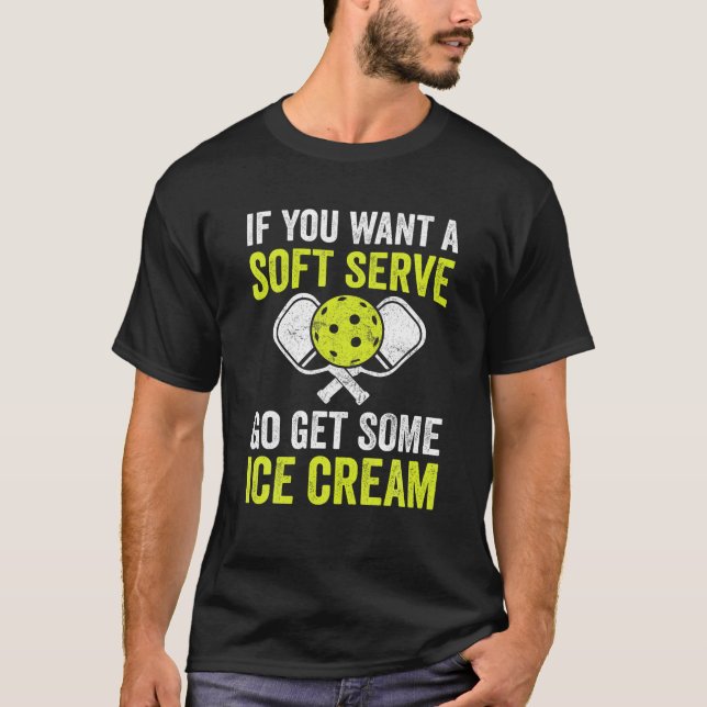 Camiseta Pickleball Soft Serge Ice Cream Funny Pickleball T (Anverso)