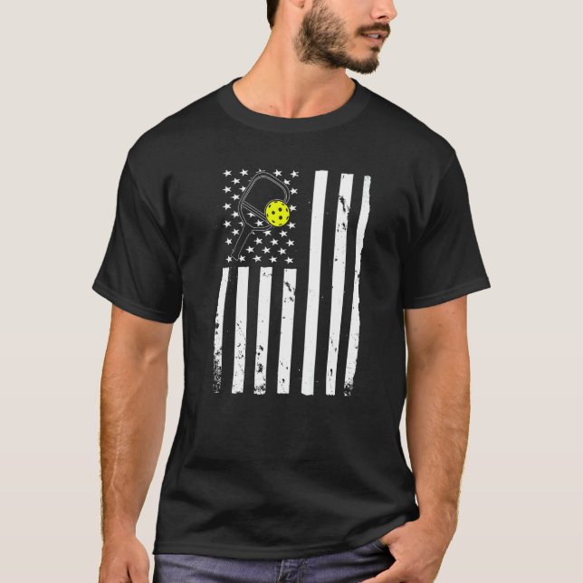 Camiseta Pickleball Team  USA American Flag (Anverso)