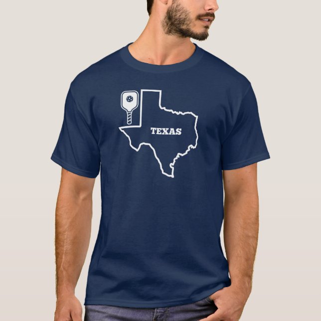 Camiseta Pickleball Texas Map (Anverso)