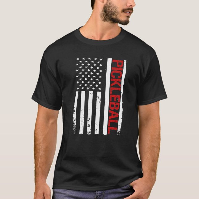 Camiseta Pickleball USA American Flag (Anverso)
