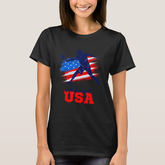 Camiseta Pickleball Usa Apoya A Equipo Estadounidense Pickl (Anverso)