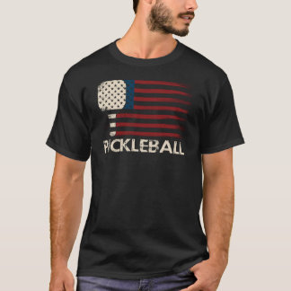Camiseta Pickleball USA Flag – Funny Patriotic