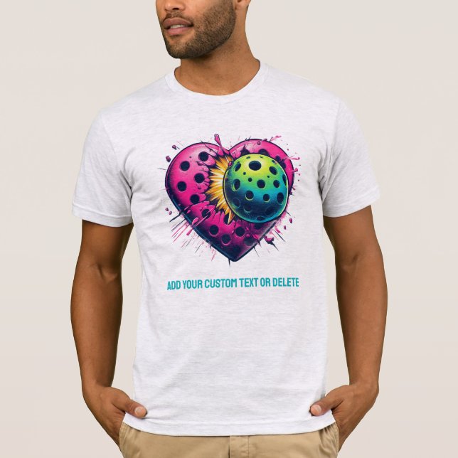 Camiseta Pickleball Valentine Gift Pickleballer Pareja (Anverso)
