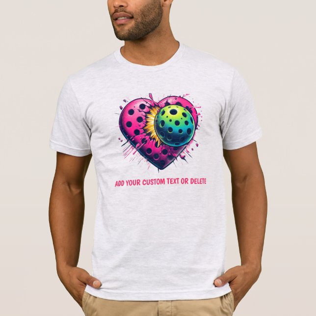 Camiseta Pickleball Valentine Gift Pickleballer Pareja (Anverso)